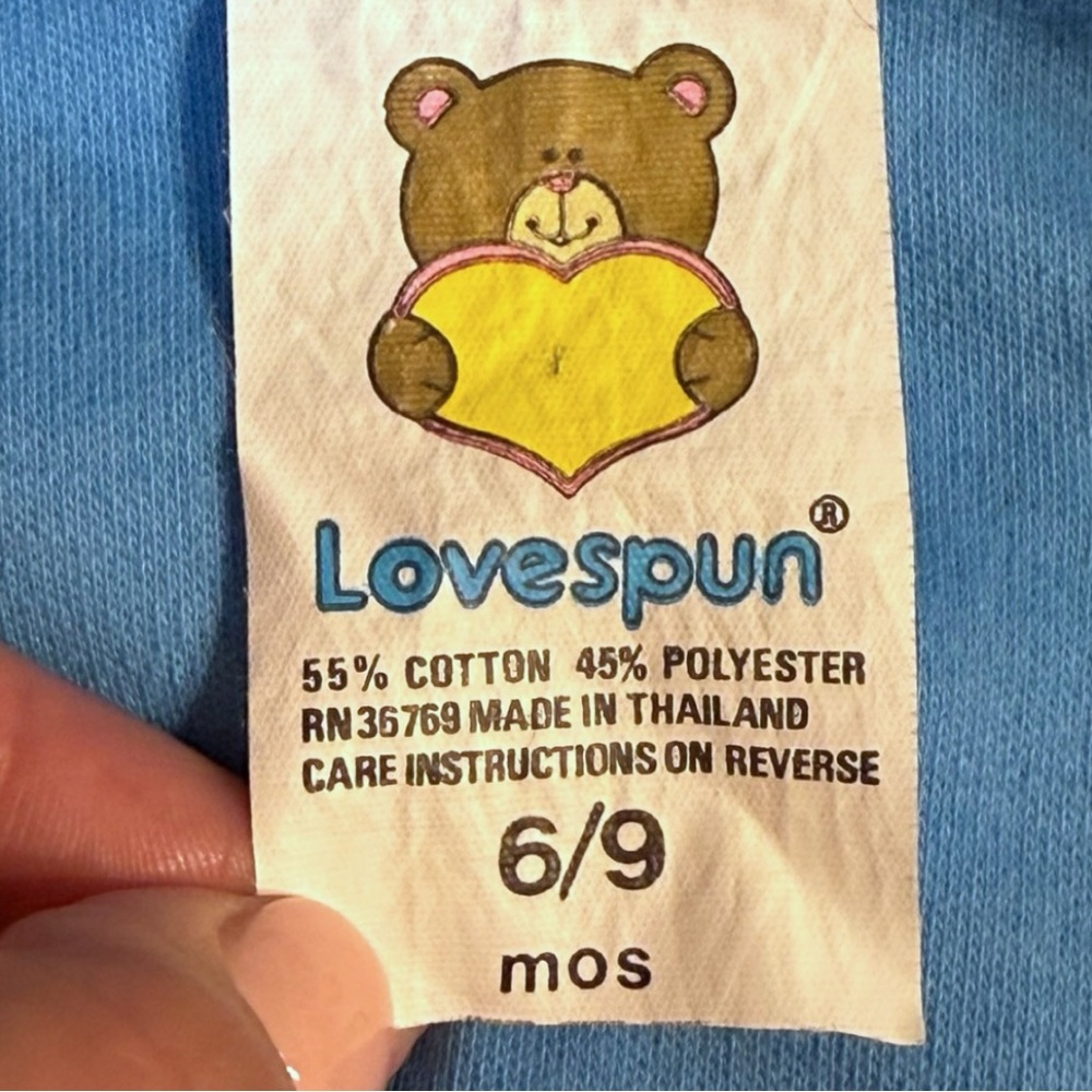Vintage 1991 Lovespun Baby Colorblock Romper Applique Animals 6–9 Months Pastel - Picture 5 of 6